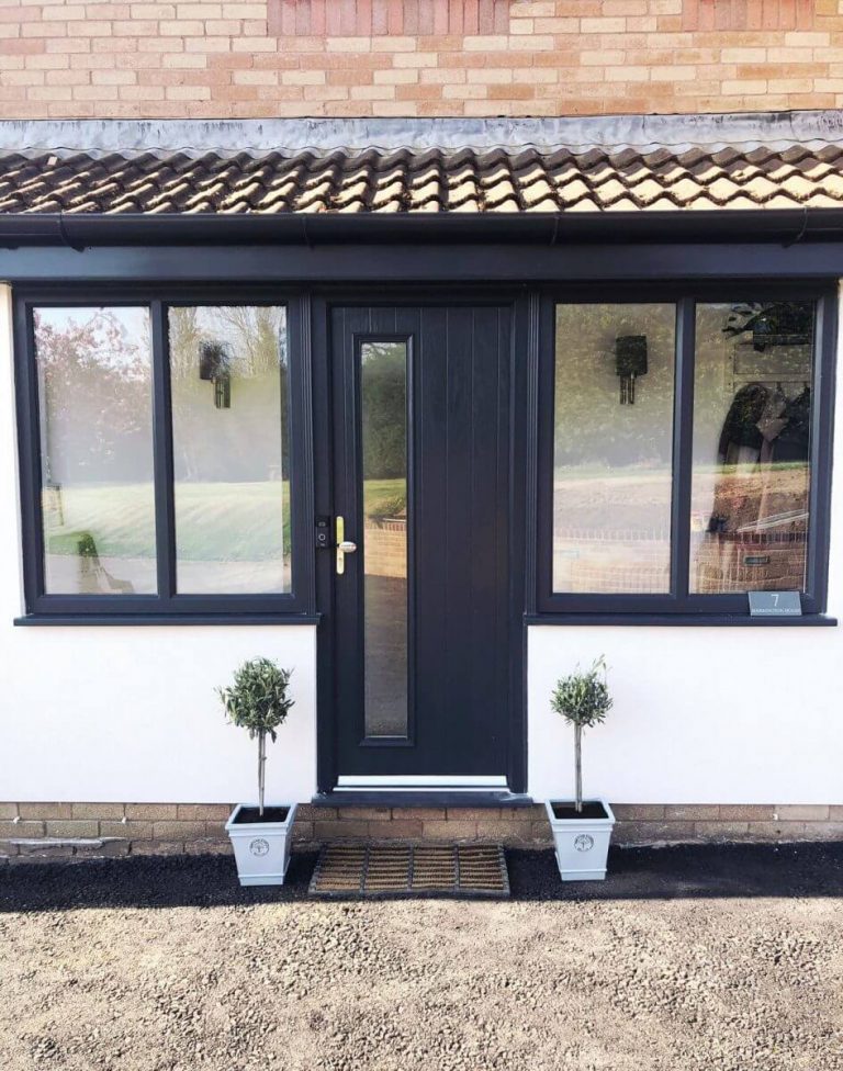 grey composite doors creigiau