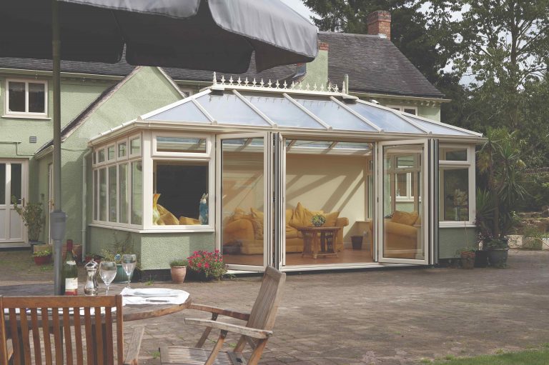 conservatory with bifold door